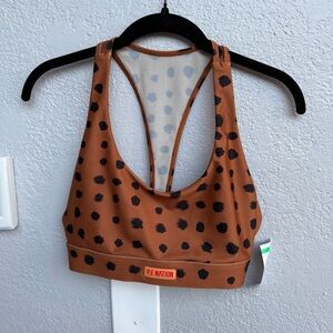 P.E Nation Brown Polka Dot Sports Bra